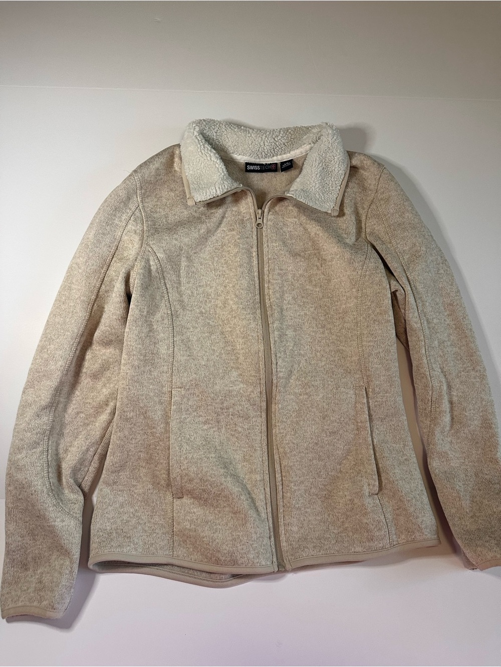SwissTech Kids Sherpa Collar Full Zip Jacket Size L 12-14